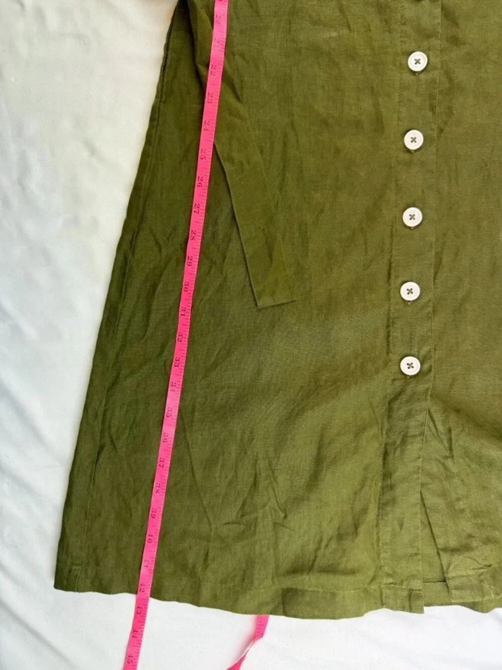 NWT Quince 100% European Linen Button Front Dress Size Small - Picture 8 of 8